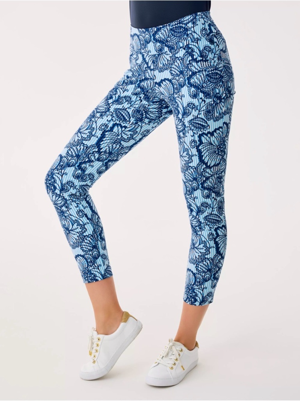 NWT Lilly Pulitzer 16 UPF 50+ Luxletic 28" Corso Pant Starlight Navy✨Retail💲148